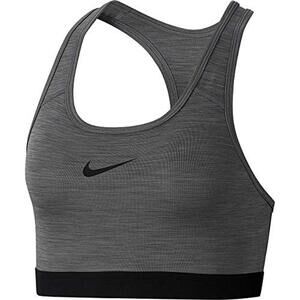 Nike Women's Swoosh Padded Sports Bra Medium Gray/Black BV3902-084
